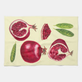 Autumn Pomegranates Waterverf schilderen Theedoek (Horizontaal)