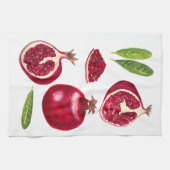 Autumn Pomegranates Waterverf schilderen Theedoek (Horizontaal)