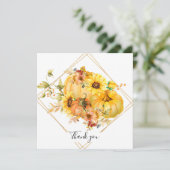 Autumn pomkin floral Bedankt voor je kaart (Staand voorkant)