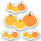 Autumn pomkins vinylSticker, op maat gesneden Sticker (Voorkant)