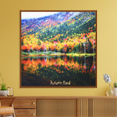 Autumn Pond Canvas Afdruk (Insitu (Woonkamer))