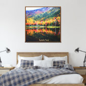 Autumn Pond Canvas Afdruk (Insitu (Slaapkamer))