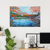 Autumn Pond Poster (Thuiskantoor)