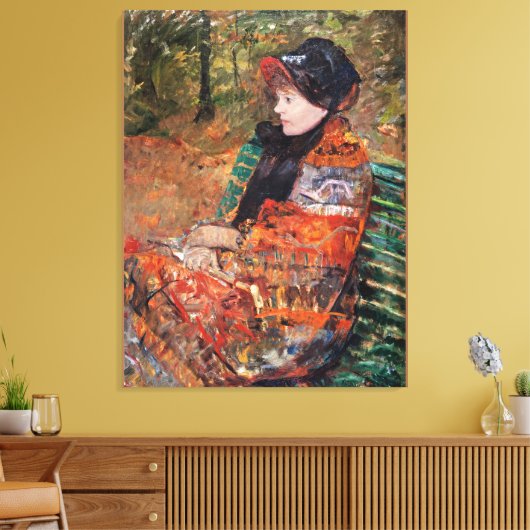 Autumn, Portrait of Lydia Cassatt; Canvas Afdruk (Insitu (Woonkamer))