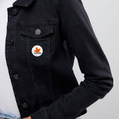 Autumn print "Herfst virussen" en leder Ronde Button 3,2 Cm