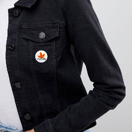 Autumn print "Herfst virussen" en leder Ronde Button 3,2 Cm