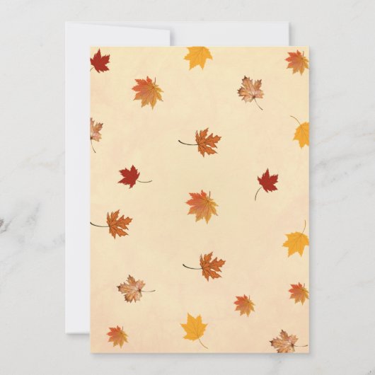 Autumn Produce Thanksgiving Party Invitation Kaart (Achterkant)