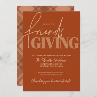 Autumn Pset Friendsgiving Invitation Kaart