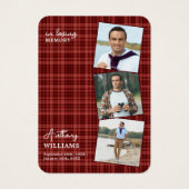 Autumn Pset Funeral 3 Foto Memorial Prayer Kaart (Voorkant)