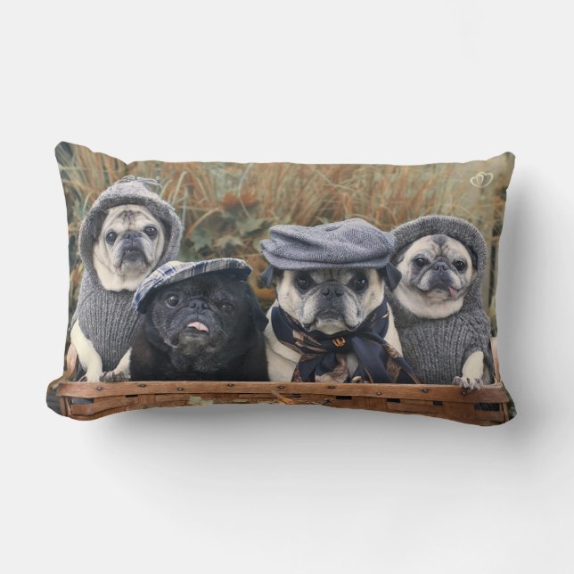 Autumn Pug Pillow Kussen (Voorkant)