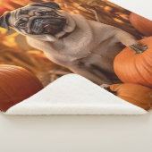 Autumn Pug Sherpa Deken (3/4)