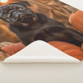 Autumn Pug Sherpa Deken (3/4)