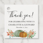 Autumn Pumkins Dank u label (Voorkant)