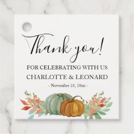 Autumn Pumkins Dank u label