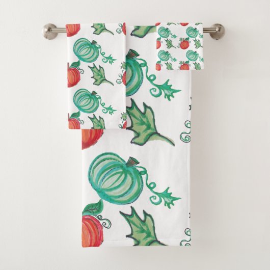 Autumn Pumpkin Art Bad Handdoek (Insitu)