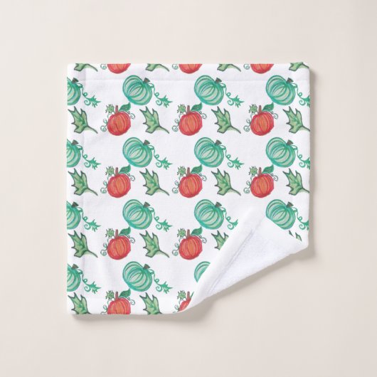 Autumn Pumpkin Art Bad Handdoek (Wasdoekje)