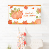 Autumn Pumpkin Baby shower Banner (Insitu)
