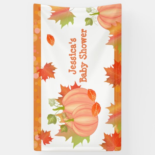 Autumn Pumpkin Baby shower Banner (Verticaal)