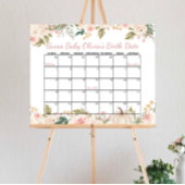 Autumn Pumpkin Baby shower Vervaldatum Kalender Poster