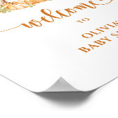 Autumn Pumpkin baby shower Welkomstbord Poster (Hoek)