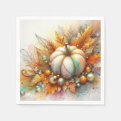 Autumn Pumpkin Baubles Table Servet (Voorkant)