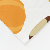Autumn Pumpkin Berries Chestnut Pattern Fleece Deken (Hoek)