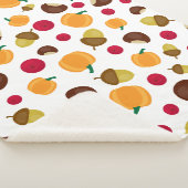 Autumn Pumpkin Berries Chestnut Pattern Sherpa Deken (3/4)