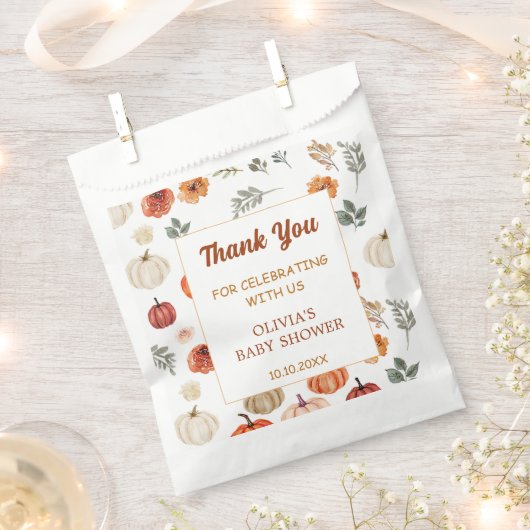 Autumn Pumpkin Boho Herfst Baby shower Bedankzakje (Geknipt)