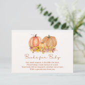 Autumn Pumpkin Books for Baby Card – Boho Fall Bedankkaart (Staand voorkant)
