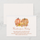 Autumn Pumpkin Books for Baby Card – Boho Fall Bedankkaart (Voorkant / Achterkant)