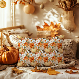 Autumn Pumpkin Bouquet Design Accent Kussen