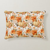 Autumn Pumpkin Bouquet Design Accent Kussen (Voorkant)