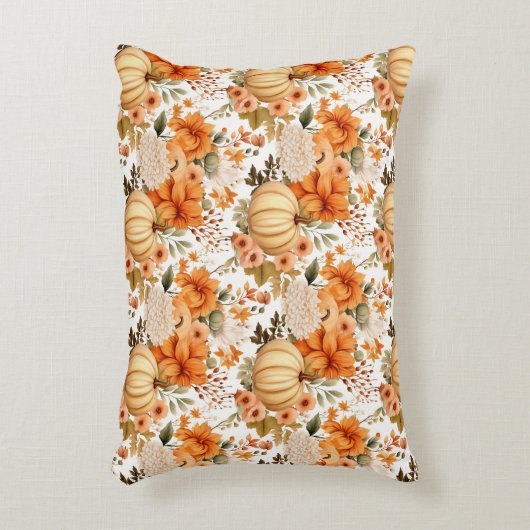 Autumn Pumpkin Bouquet Design Accent Kussen (Voorkant(Verticaal))