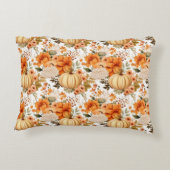 Autumn Pumpkin Bouquet Design Accent Kussen (Achterkant)