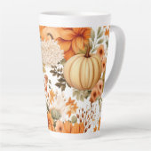 Autumn Pumpkin Bouquet Design Latte Mok (Rechterhoek)