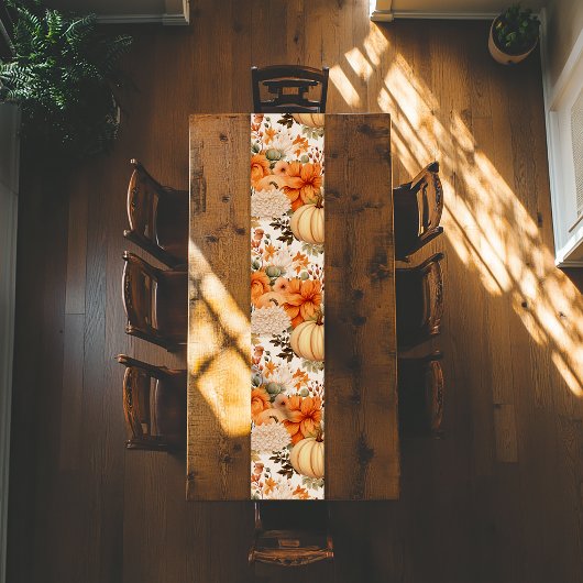 Autumn Pumpkin Bouquet Design Medium Tafelloper