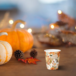 Autumn Pumpkin Bouquet Design Papieren Bekers