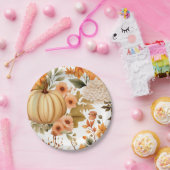 Autumn Pumpkin Bouquet Design Papieren Bordje (Feest)