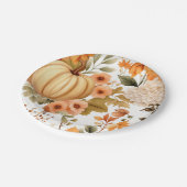 Autumn Pumpkin Bouquet Design Papieren Bordje (Gekanteld)