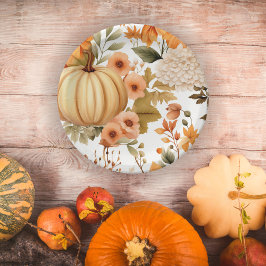 Autumn Pumpkin Bouquet Design Papieren Bordje