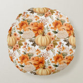 Autumn Pumpkin Bouquet Design Rond Kussen (Voorkant)