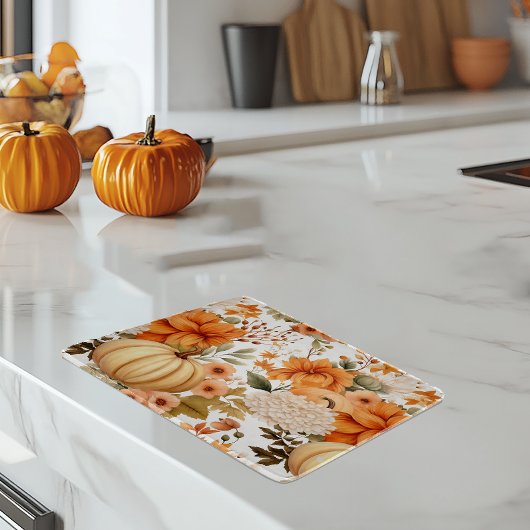 Autumn Pumpkin Bouquet Design Snijplank