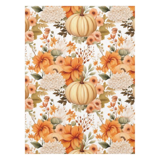 Autumn Pumpkin Bouquet Design Tafelkleed (Voorkant)