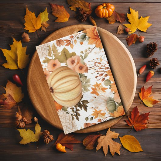 Autumn Pumpkin Bouquet Design Theedoek