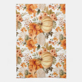 Autumn Pumpkin Bouquet Design Theedoek (Verticaal)