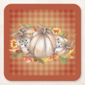Autumn Pumpkin Bouquet Kartonnen Onderzetters (Voorkant)