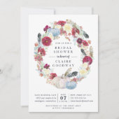 Autumn Pumpkin & Bourgogne Bloemen Vrijgezellenfee Kaart (Voorkant)