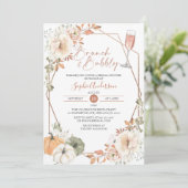 Autumn Pumpkin Brunch & Bubble Herfst Vrijgezellen Kaart (Staand voorkant)