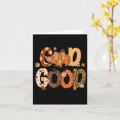 Autumn Pumpkin Christian Thanksgiving Faith God Is Kaart (Gele Bloem)