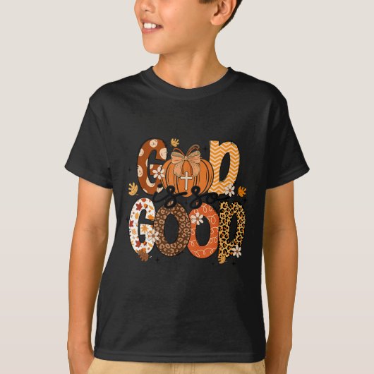 Autumn Pumpkin Christian Thanksgiving Faith God Is T-shirt (Voorkant)